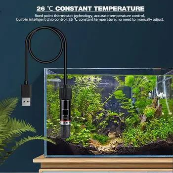 Нагревательный стержень для аквариума USB Перезаряжаемый Стержень для аквариумного термостата мощностью 10 Вт, интеллектуальный Чувствительный нагревательный инструмент для небольших аквариумов