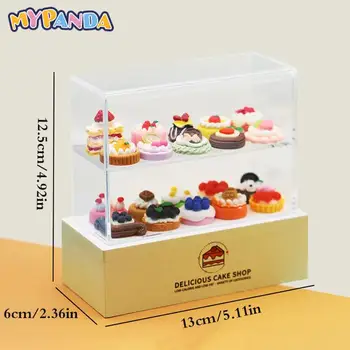 1 шт. миниатюрная витрина для тортов, шкаф для десертов, модель магазина, декор для гостиной, игрушечная витрина для еды, шкаф для закусок, кукольный домик