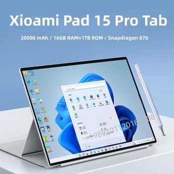 Оригинальная Глобальная версия 2024 Android Tablet PC Pad 15 Pro Snapdragon 888 16GBRAM + ROM 1 ТБ 5G Двойная SIM-карта 10000 мАч HD 4K MiTab