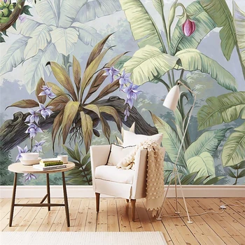 Пользовательские обои, высококачественный рельеф, европейский сад, ретро-фреска в тропическом лесу, фон для телевизора, диван, настенная роспись для дома, 3D обои
