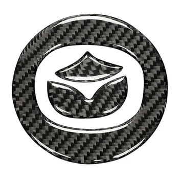 Наклейки с логотипом Рулевого колеса автомобиля, Отделка из углеродного волокна, Аксессуары для интерьера Mazda CX-5 2017 2018 2019 2020