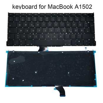 A1502 Немецкая клавиатура с подсветкой для Macbook Pro Retina A1502 EMC 2678 2835 2013-2015 GR GE Euro Germany Клавиатуры для ноутбуков Light