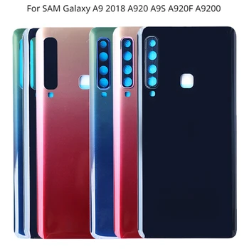 Новинка для SAMSUNG Galaxy A9 2018 A920 A9S A920F A9200 Задняя крышка Батарейного Отсека Задняя Дверь 3D Стеклянная панель Корпус Чехол Замена Объектива Камеры