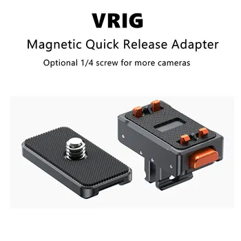 Магнитное Быстроразъемное Основание Адаптера VRIG для Экшн-камеры Gopro 12 11 10 Insta360 Ace/Ace Pro ONE X2, Переходная Пластина для Штатива-адаптера