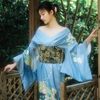 Японское традиционное кимоно для женщин, Тематическая одежда для фотографий, Винтажное искусство, Вечерние платья, Одежда для банкета, Женский халат
