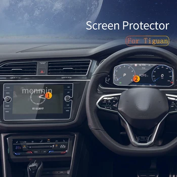 Автомобильные Наклейки Carplay Screen Protector GPS Для VW Tiguan 2023 Защитная Пленка Из Закаленного Стекла Навигационный Набор Автомобильные Аксессуары