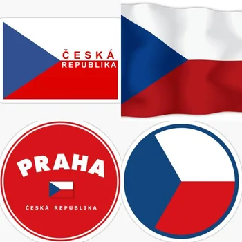 Наклейка с флагом Чешской Республики, наклейка на бампер автомобиля, грузовика, фургона, окна, чашки для ноутбука, стенки -Водонепроницаемые солнцезащитные принадлежности