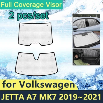 Солнцезащитные Козырьки С Полным Покрытием Для Volkswagen VW Jetta A7 MK7 2019 2020 2021 Автомобильные Аксессуары Для Лобовых Стекол Защита От Солнца Переднее Заднее Стекло