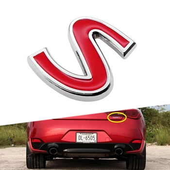 1ШТ для Infiniti Q50 Q50S Q50L G37 G25 QX70 FX35 FX37 3D Красный Логотип S Эмблема Значок Наклейка Автомобильная Наклейка Аксессуары Для Украшения