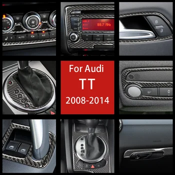 Полный набор автомобильных наклеек для управления интерьером из эпоксидного углеродного волокна для Audi TT 8n MK1 Mk2 Mk3 2008-2014 Аксессуары для интерьера автомобилей