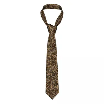 Классические галстуки с принтом гепарда для офиса, мужские галстуки с камуфляжем из леопардовой кожи на заказ