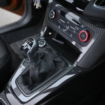 для Ford Focus 2015 2016 2017 MK3 ST Цвет углеродного волокна ABS Внутренняя отделка панели переключения передач LHD
