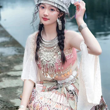 Женская одежда Han Element Improvement Miao в стиле Xishuangbanna Hani для фотосъемки и путешествий