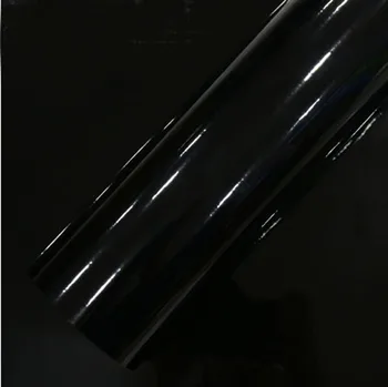 Черная Глянцевая Черная Виниловая Пленка Super Gloss Auto Wrapping Sheet Ultra Gloss Piano Black Vinyl Wrap Film Наклейка 1.52 * 20 м / рулон