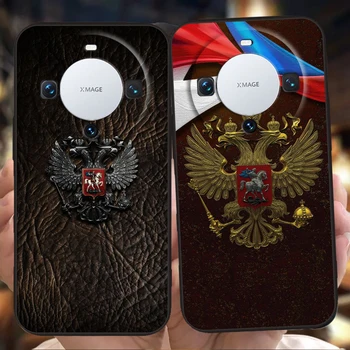 Россия Эмблема Российских Флагов Чехол для Телефона Huawei Mate 60 Pro P50 P40 P30 P20 P10 P Smart Y6 Y7 Y9 Plus Силиконовая Оболочка TPU