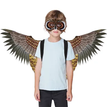 Карнавал на Хэллоуин, Карнавальная детская маска Совы с крыльями, набор COSPLY Ball