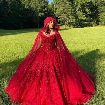 Пышные платья принцессы бордового цвета, бальное платье с аппликацией в виде сердечка, 16 платьев, 15 Вариантов на заказ