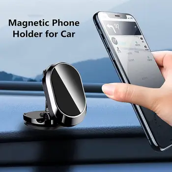 Металлический Магнитный автомобильный держатель для телефона с поворотом на 360 градусов, Складная подставка, магнит, Мобильная сотовая навигация, GPS-кронштейн, крепление для телефона H1X7