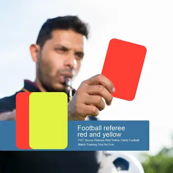 Инструмент футбольного судьи, красные Желтые карточки для тренировок на футбольных матчах 3,2х4,3 дюйма