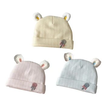Детская хлопковая теплая шапочка, стильный и удобный незаменимый зимний головной убор для младенцев