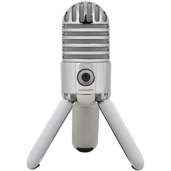 Оригинальный конденсаторный микрофон для студийной записи Samson Meteor Mic, откидывающаяся ножка с USB-кабелем, сумка для переноски компьютера