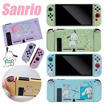 Sanrio Мягкий Защитный Чехол из ТПУ для Консоли Nintendo Switch NS Joycon Cover Cinnamoroll Pachacco Game Host Аксессуары Shell