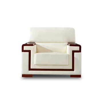 Гуандун хорошее качество белый роскошный деревянный банкетный офис гостевые кресла 1 местный диван