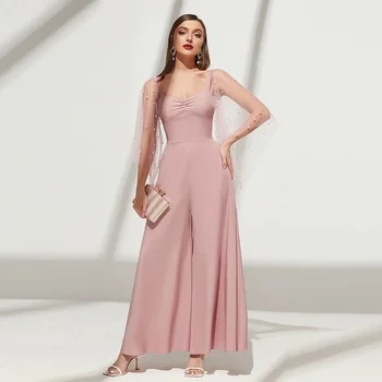 Новинка 2023, модный Европейский и американский женский сетчатый комбинезон с V-образным вырезом, в наличии, летнее платье, женское платье 2023, модное.