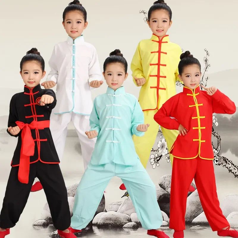 Одежда для студентов тайцзицюань, одежда для выступлений в кунг-фу, детский костюм ушу, Новый молодежный костюм с коротким рукавом. - 1