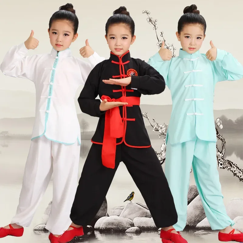 Одежда для студентов тайцзицюань, одежда для выступлений в кунг-фу, детский костюм ушу, Новый молодежный костюм с коротким рукавом. - 3