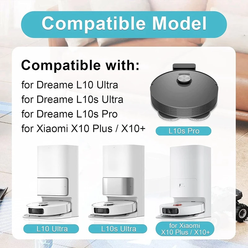 Для Dreame L10S Ultra/L10 Ultra, Для Xiaomi X10 + Робот-Пылесос Основная Боковая щетка Hepa Фильтр Замена Тряпки для Швабры - 1
