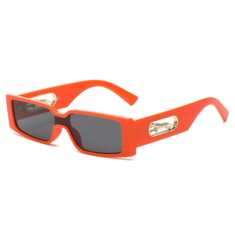 Прямоугольные солнцезащитные очки женские модные роскошные брендовые дизайнерские квадратные солнцезащитные очки мужские классические леопардовые очки в стиле панк оттенков UV400 - 0