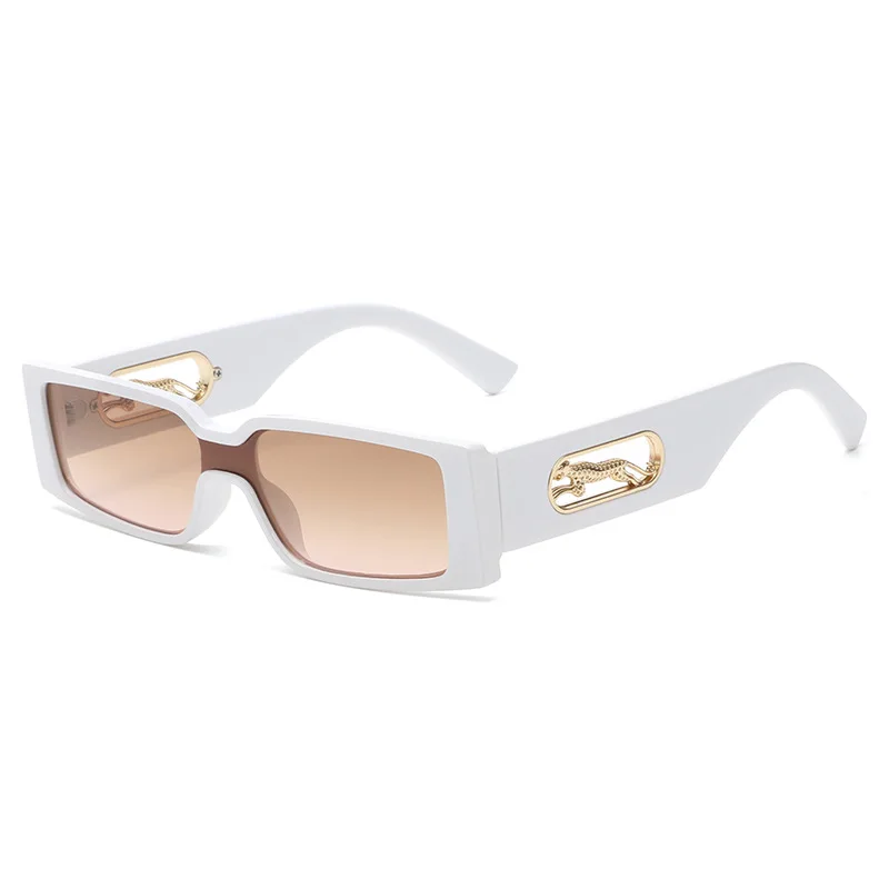 Прямоугольные солнцезащитные очки женские модные роскошные брендовые дизайнерские квадратные солнцезащитные очки мужские классические леопардовые очки в стиле панк оттенков UV400 - 1