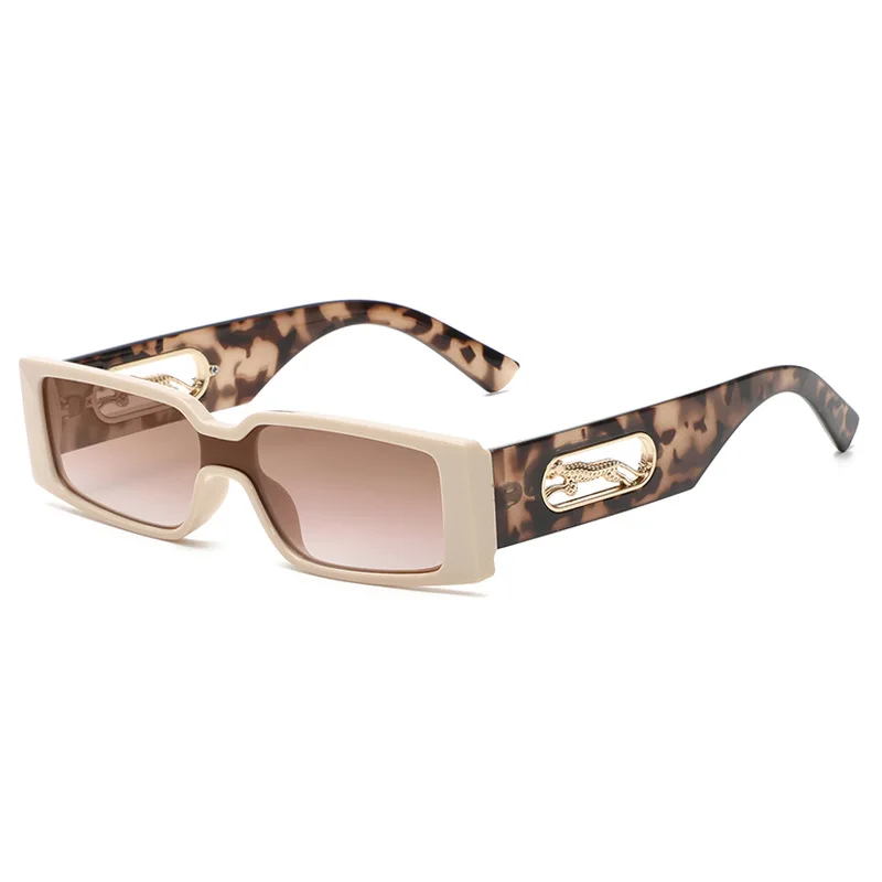 Прямоугольные солнцезащитные очки женские модные роскошные брендовые дизайнерские квадратные солнцезащитные очки мужские классические леопардовые очки в стиле панк оттенков UV400 - 4