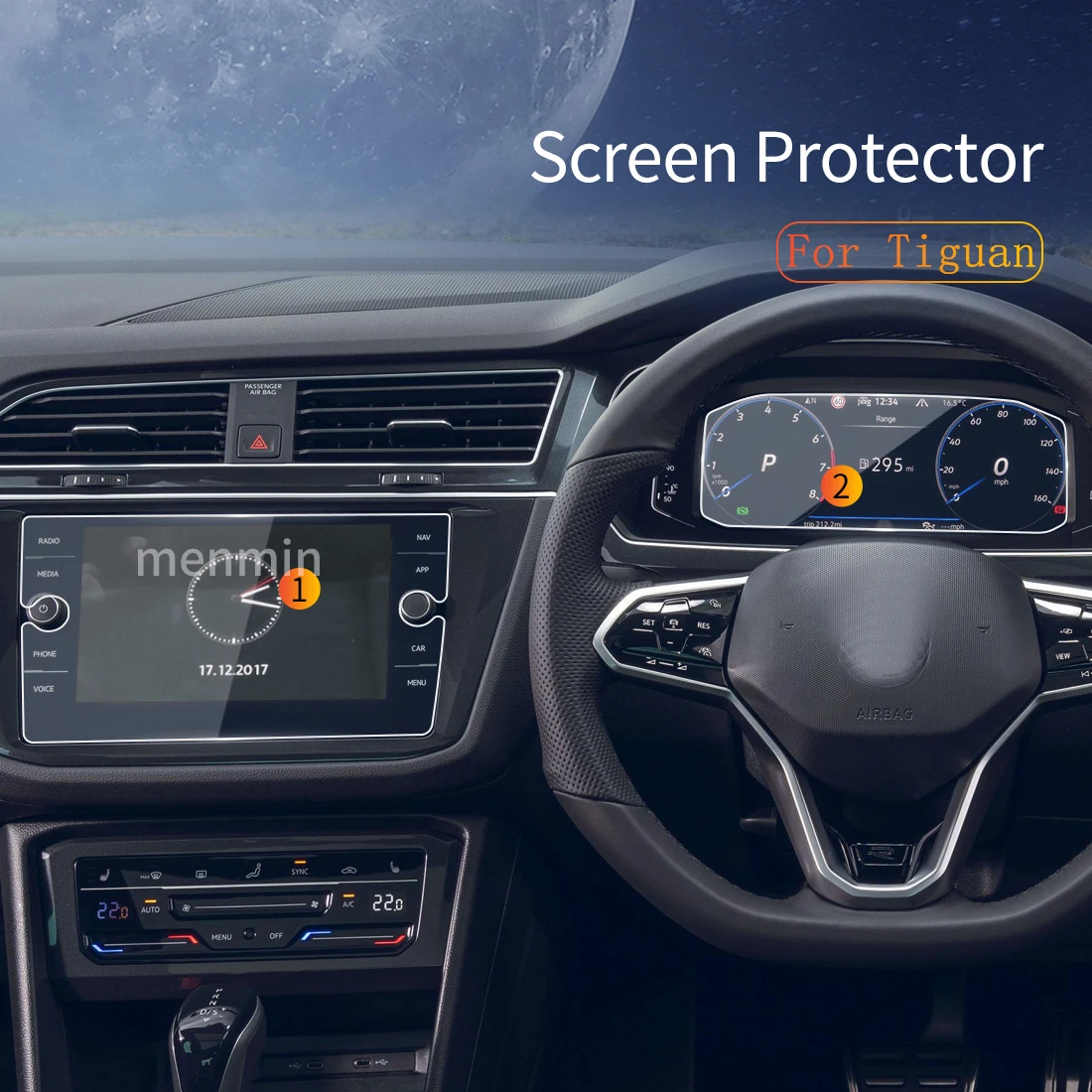 Автомобильные Наклейки Carplay Screen Protector GPS Для VW Tiguan 2023 Защитная Пленка Из Закаленного Стекла Навигационный Набор Автомобильные Аксессуары - 0
