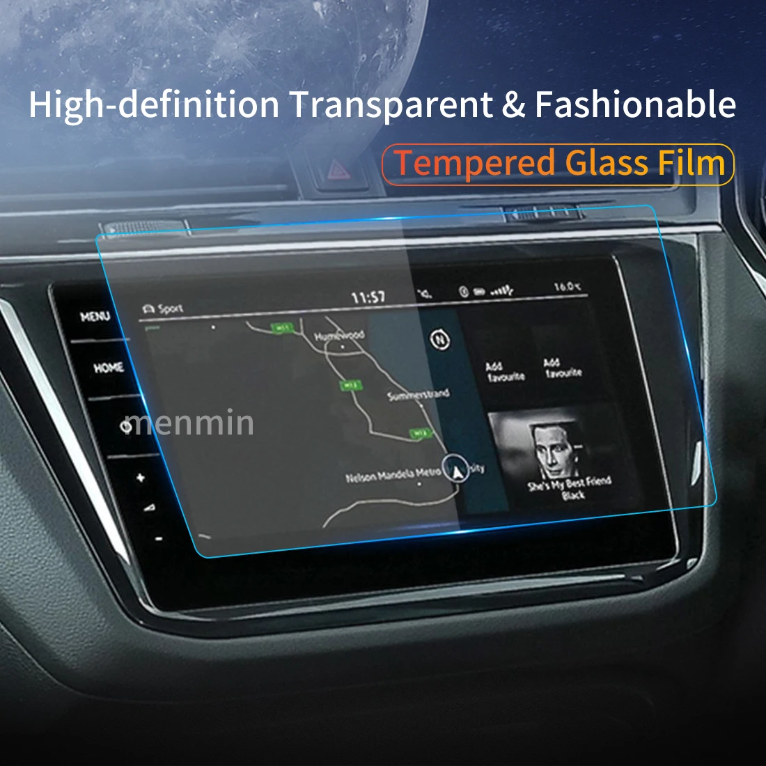 Автомобильные Наклейки Carplay Screen Protector GPS Для VW Tiguan 2023 Защитная Пленка Из Закаленного Стекла Навигационный Набор Автомобильные Аксессуары - 2