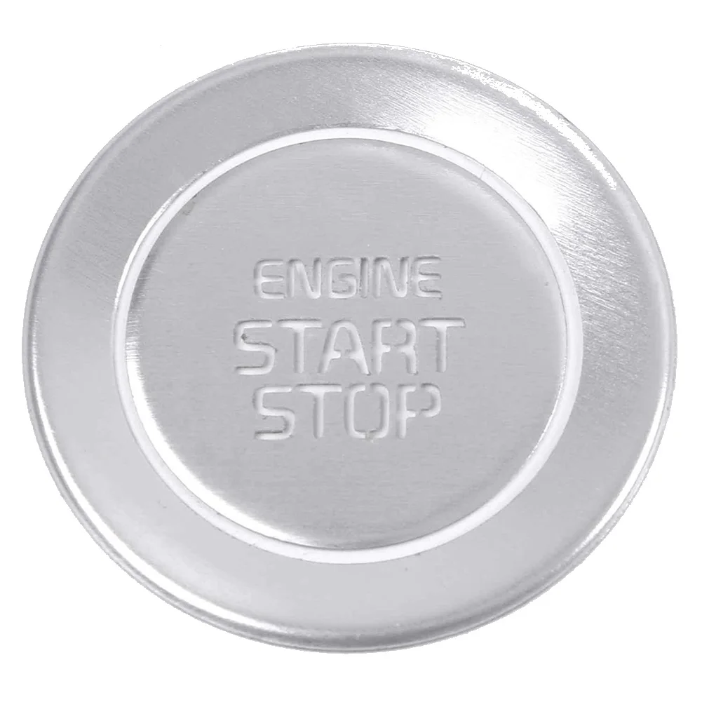 Для Kia Carnival KA4 2021 2022 Крышка кнопки запуска и остановки двигателя автомобиля из алюминиевого сплава, кнопка ручного тормоза, серебристая отделка крышки - 5
