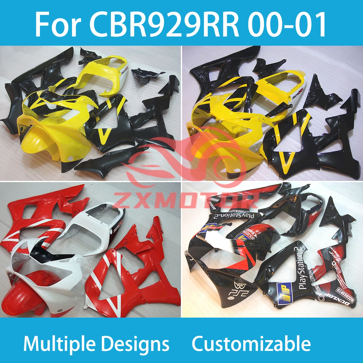 Комплект Обтекателей для Honda CBR929RR 00 01 Настраиваемые Аксессуары Для Мотоциклов Shell Fairings CBR 929RR 2000 2001 - 0