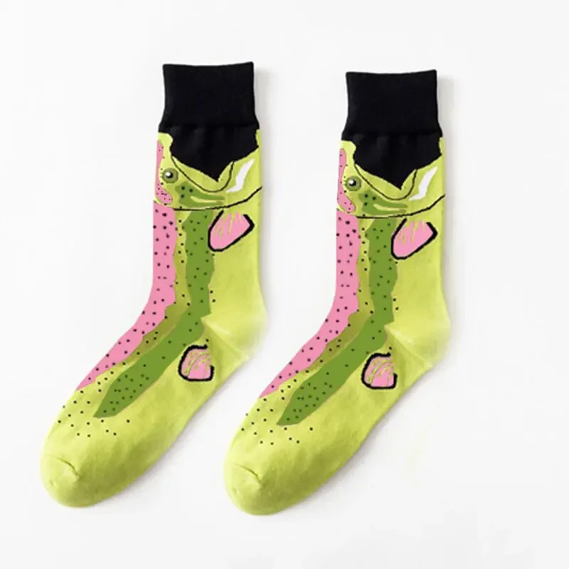 Модные Красочные Носки-Трубки С Полосками Зебры И Крокодилом Серии Cute Winter Tube Socks - 5