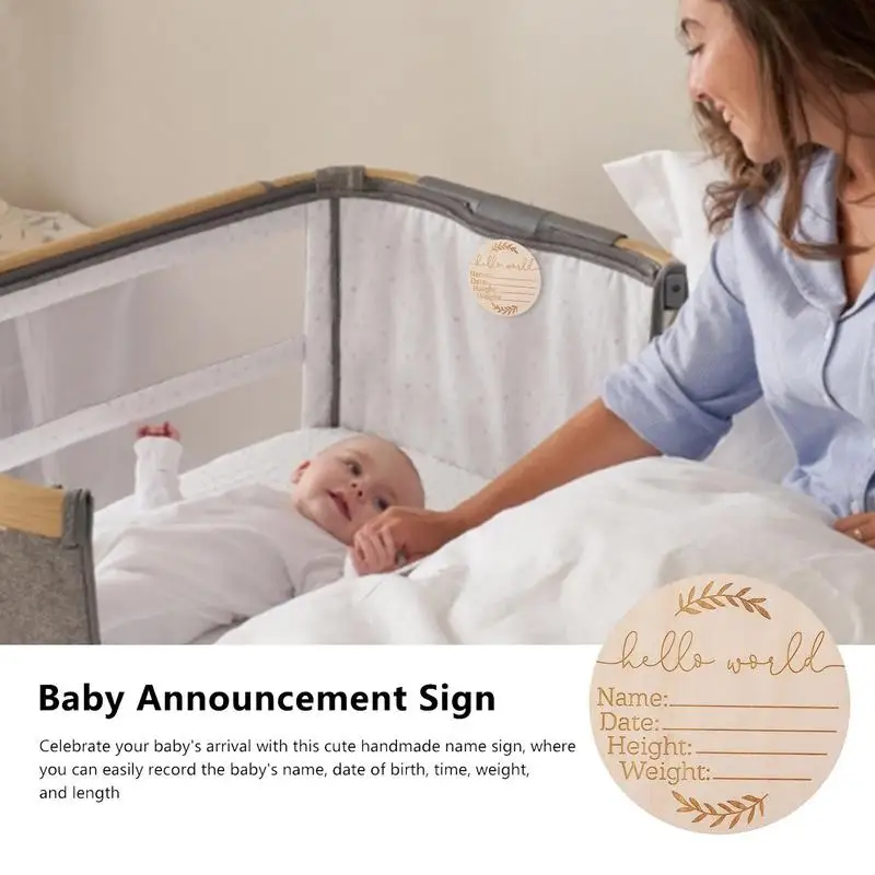 Табличка с объявлением о рождении, табличка с именем ребенка на память. - 1