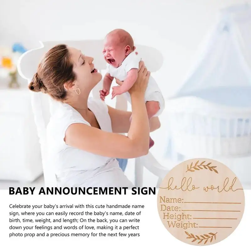 Табличка с объявлением о рождении, табличка с именем ребенка на память. - 2