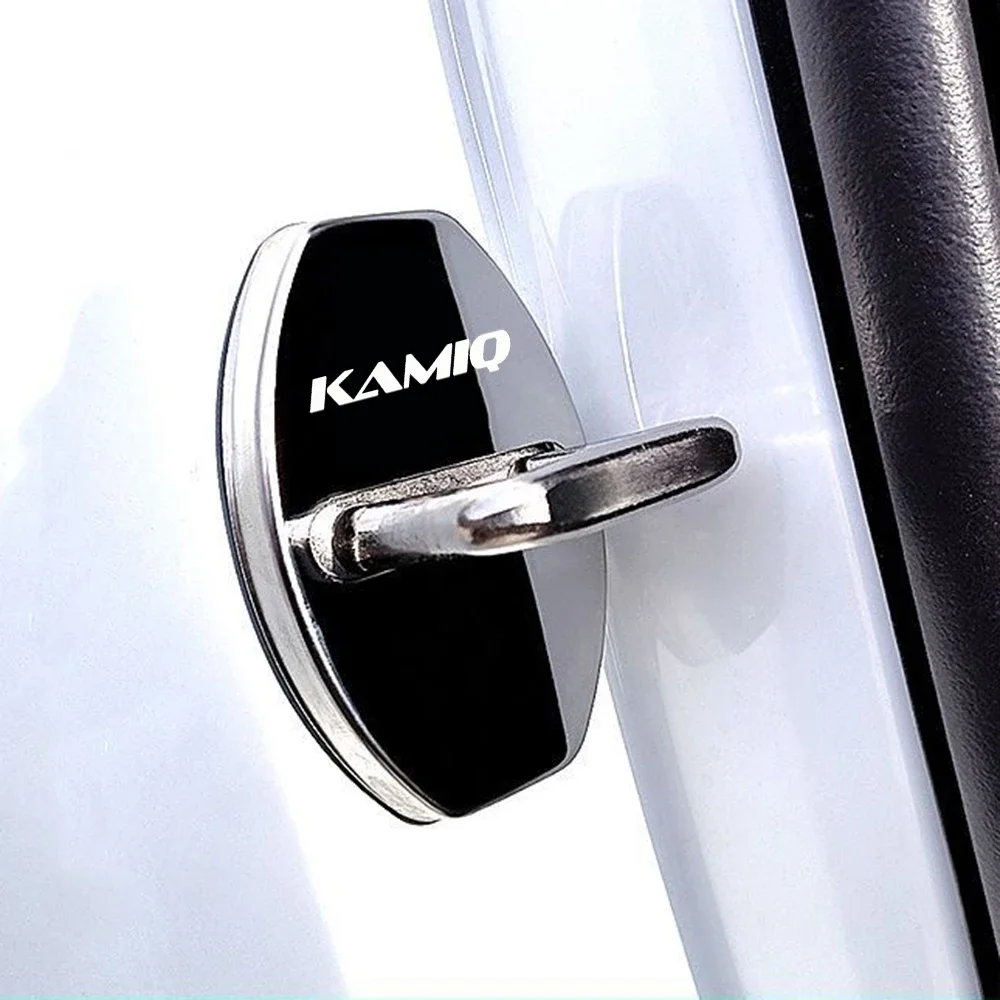 4шт Крышка дверного замка автомобиля Защитный чехол с пряжкой для Skoda kamiq KAROQ RAPID Товары для Стайлинга автомобилей Аксессуары - 1