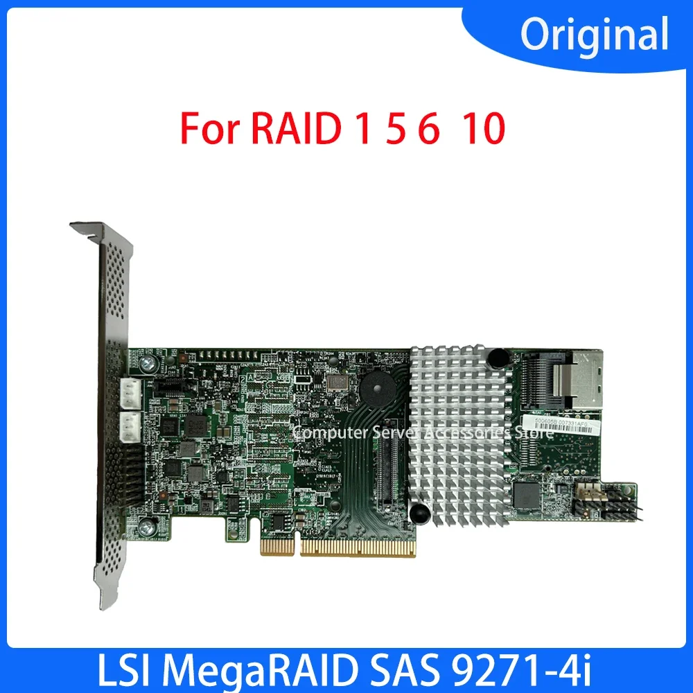 Для LSI MegaRAID SAS 9271-4i для Серверных Рабочих станций RAID 1 5 6 10 50 60 SAS Массивная карта SATA SAS 1 ГБ Контроллер PCIe x8 3.0 - 0