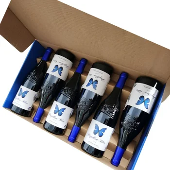 Индивидуальный продукт, гофрированный картон, коробка для упаковки винной бумаги на 6 бутылок
