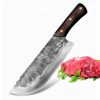 Мясницкий нож ручной ковки, 5-миллиметровый высокоуглеродистый нож для разделки рыбы, фруктов, овощей, нож для обвалки костей, Кухонные ножи, инструменты для приготовления пищи