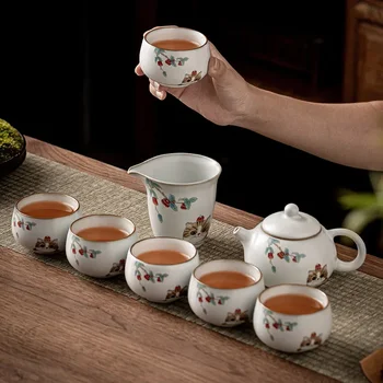 Чашка Cat Tea Master для личного использования, образец женской керамической миски для приготовления чая в печи кунг-фу с одним обжигом Ru