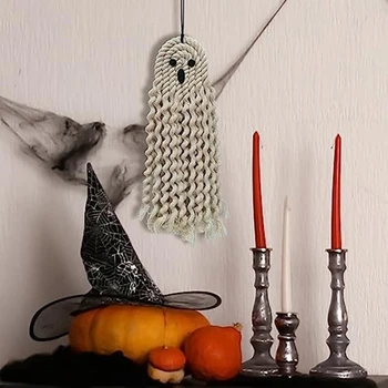 3 предмета, страшные украшения на Хэллоуин, Подвешенный призрак, подвешенный скелет, подвеска в виде ветрового носка для жуткой вечеринки в саду во внутреннем дворике.