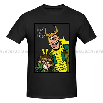 Популярная детская и классическая повседневная свободная футболка с принтом Lokii в стиле харадзюку, футболка унисекс