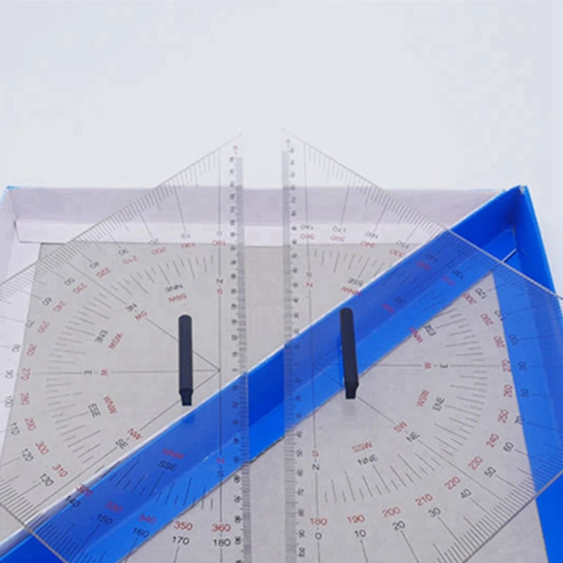 12X Треугольная линейка для рисования диаграммы для рисования корабля 300 мм Крупномасштабная треугольная линейка - 2