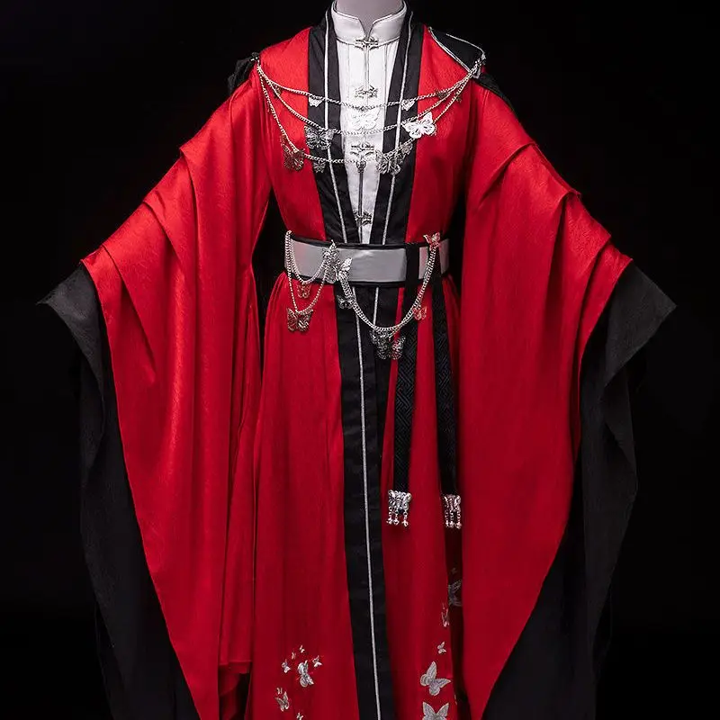 Тянь Гуань Ци Фу Хуачэн Косплей костюм Гуйван Хуачэн Одежда в стиле Хань Красное платье Sanlang Hanfu Китайский костюм - 2